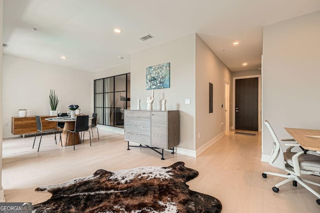 775 Juniper St NE Unit 612, Atlanta, GA 30308 - office with light wood-style flooring, recessed lighting, and baseboards