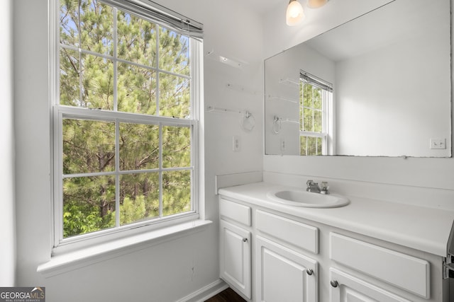 bathroom featuring vanity