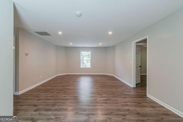 233 Clayton St, Fairburn, GA 30213 - unfurnished room with wood finished floors, a smoke detector, and recessed lighting