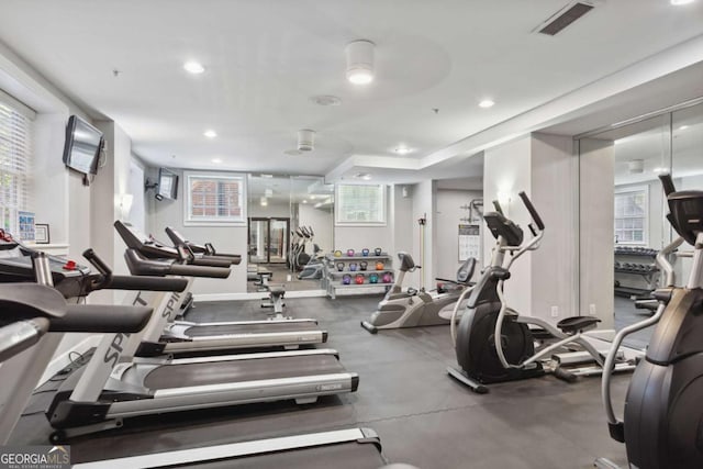 800 Peachtree St NE Unit 2304, Atlanta, GA 30308 - gym with recessed lighting