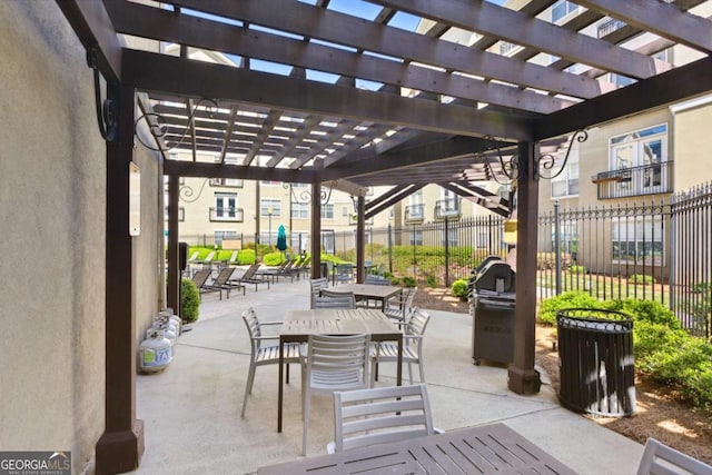 800 Peachtree St NE Unit 2304, Atlanta, GA 30308 - view of patio / terrace featuring a pergola