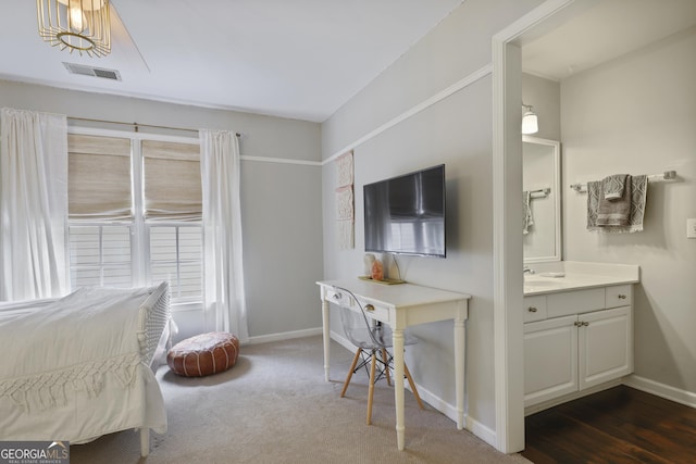 1199 Kenway Cir SE, Smyrna, GA 30082 - bedroom with baseboards and connected bathroom