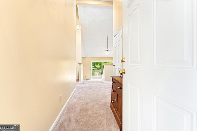 251 Cherokee Dr, Fair Play, SC 29693 - hall with carpet floors and baseboards