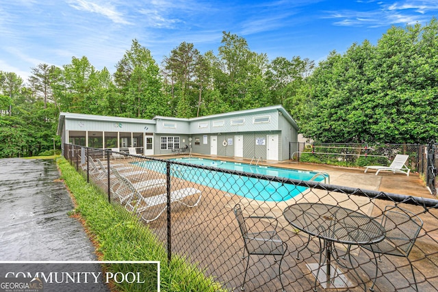 251 Cherokee Dr, Fair Play, SC 29693 - community pool with fence and view of wooded area