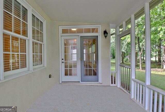 44 Arbor Way, Newnan, GA 30265 - unfurnished sunroom with vaulted ceiling