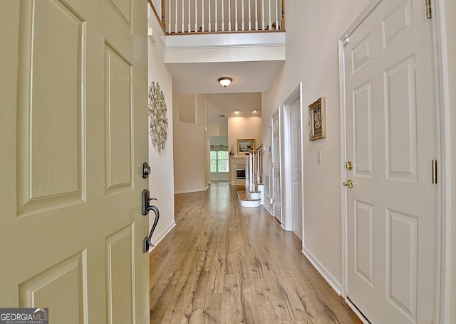 44 Arbor Way, Newnan, GA 30265 - foyer entrance with light wood-type flooring and baseboards
