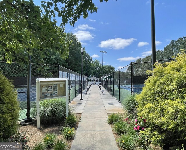 44 Arbor Way, Newnan, GA 30265 - view of community with a tennis court and fence