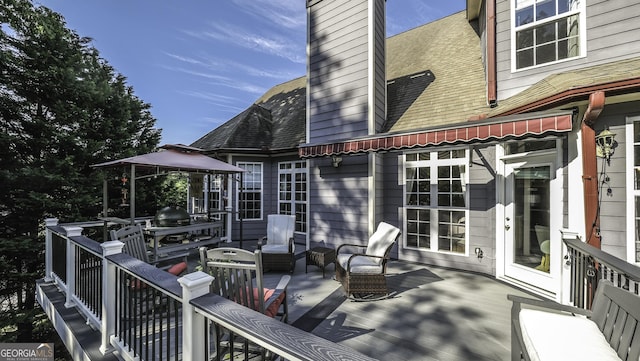 view of wooden deck