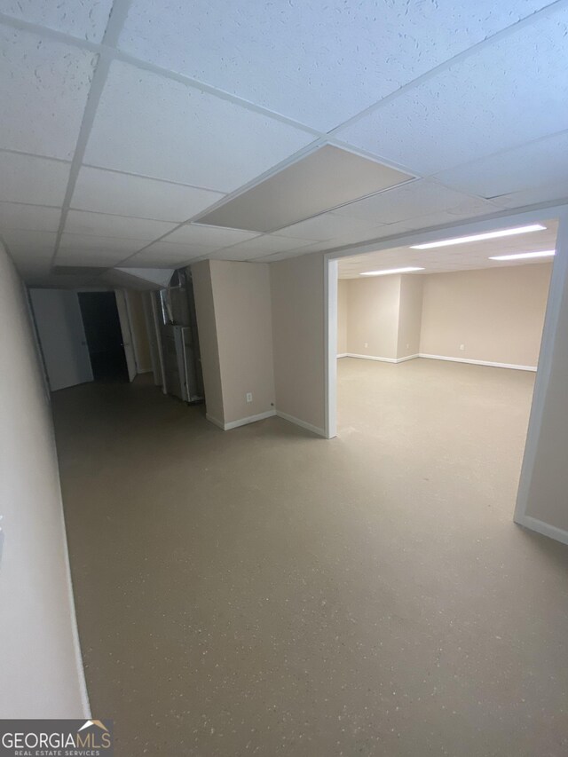 1669 Azalea Dr, Lawrenceville, GA 30043 - finished basement featuring a paneled ceiling and baseboards