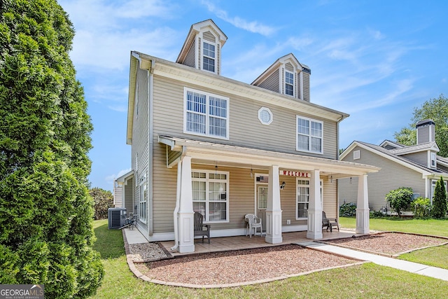 2770 Nautical Way, Villa Rica, GA 30180 - view of front facade with covered porch and a front lawn