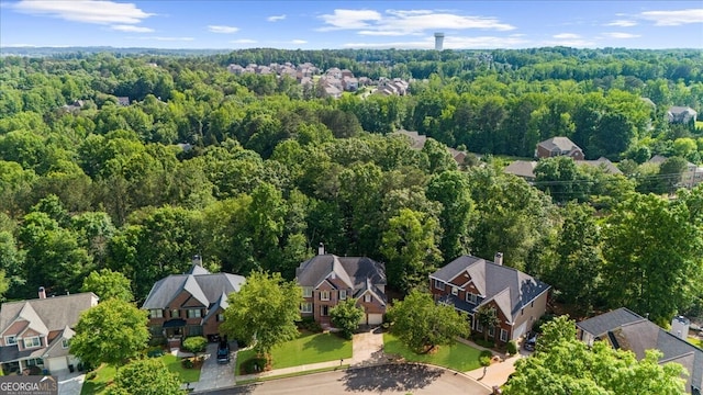 7049 Bennington Ln, Cumming, GA 30041 - aerial view of residential area with a heavily wooded area