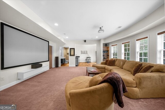 7049 Bennington Ln, Cumming, GA 30041 - cinema featuring carpet floors and recessed lighting