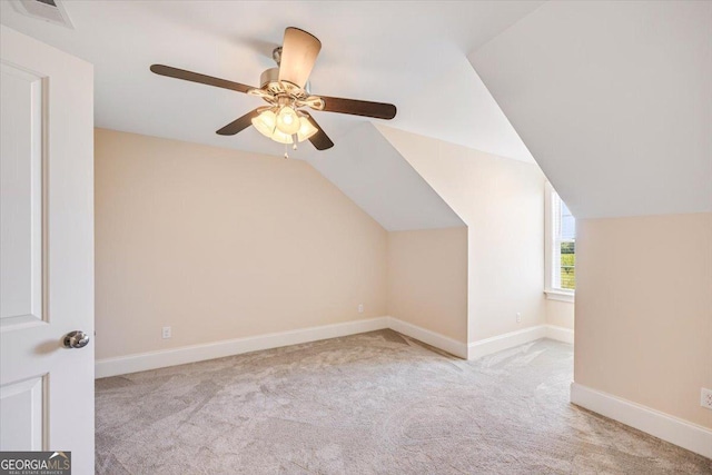 236 Woodland Trail Rd, Cochran, GA 31014 - bonus room featuring carpet floors, lofted ceiling, and a ceiling fan