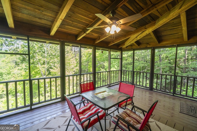 451 Pinecrest Rd, Sautee Nacoochee, GA 30571 - sunroom / solarium with a ceiling fan and healthy amount of natural light