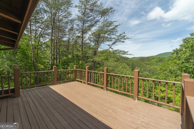 451 Pinecrest Rd, Sautee Nacoochee, GA 30571 - wooden terrace featuring a wooded view