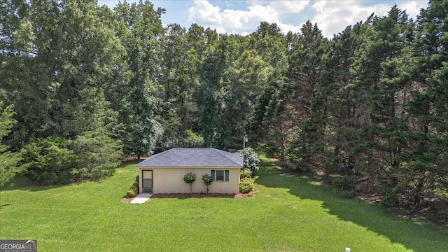 3041 Monroe Hwy, Bogart, GA 30622 - view of grassy yard featuring a wooded view