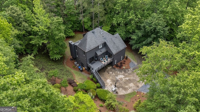 aerial view of property and surrounding area