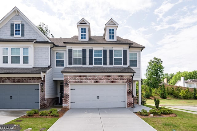 668 Isom Walk, Suwanee, GA 30024 - view of front of property with concrete driveway, brick siding, a garage, and roof with shingles