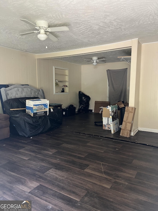 908 Crestwood Ter, Warner Robins, GA 31088 - interior space with wood finished floors, a textured ceiling, and ceiling fan