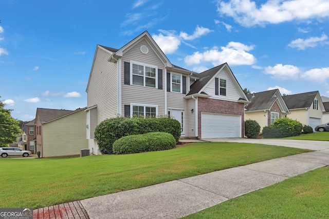 771 Franklin Mill Trce, Loganville, GA 30052 - traditional-style house with driveway, a garage, and a front lawn