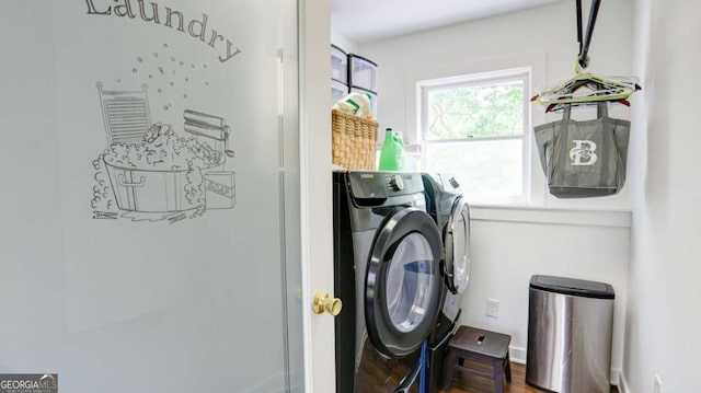 488 Mayapple Gln, Dawsonville, GA 30534 - washroom with independent washer and dryer