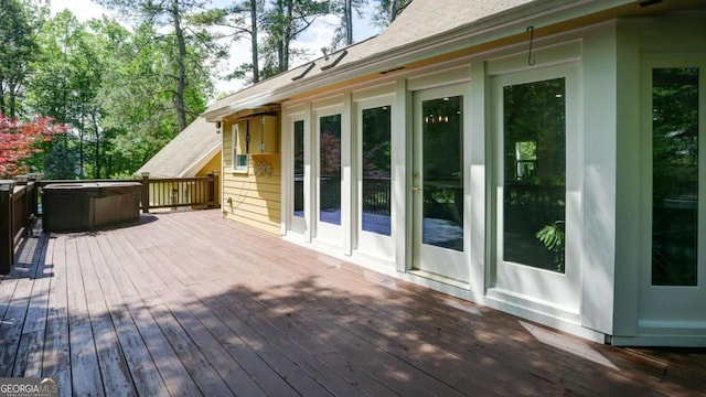 488 Mayapple Gln, Dawsonville, GA 30534 - deck featuring a hot tub