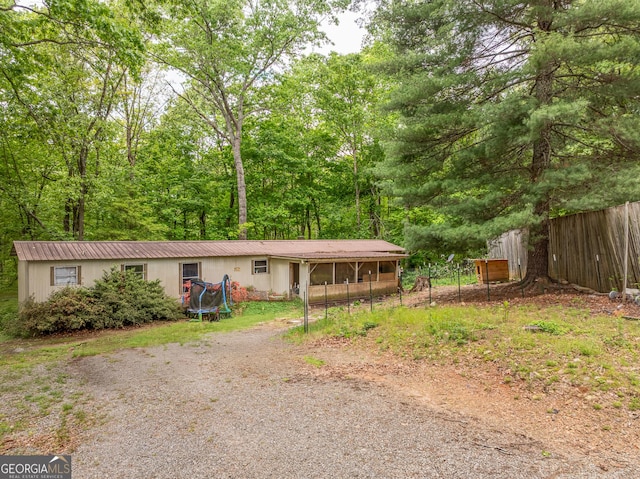 2200 New Hope Rd, Morganton, GA 30560 - view of front facade featuring fence and a trampoline