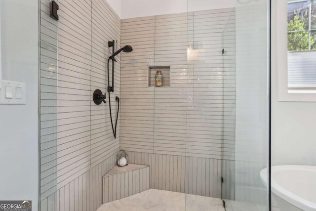 190 Arbor Garden Cir, Newnan, GA 30265 - full bath with a tile shower