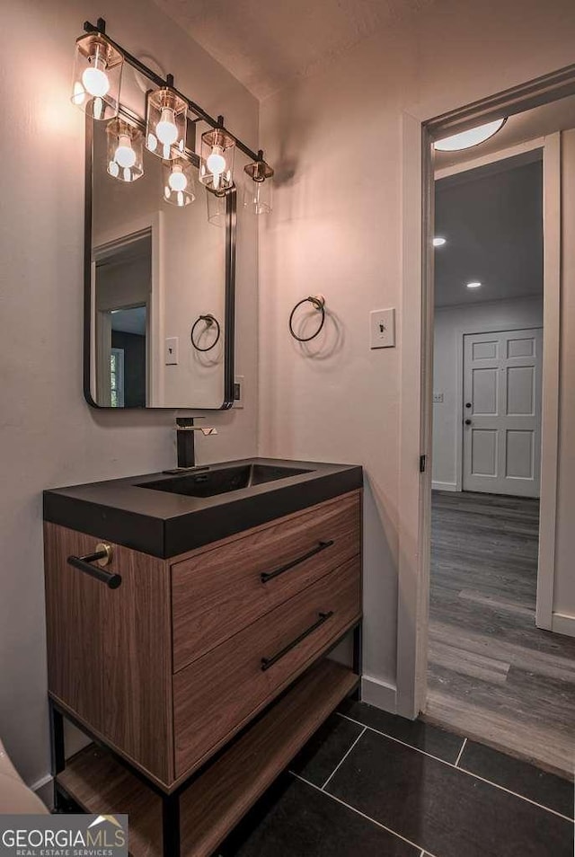 1772 Martin Pl SE, Smyrna, GA 30080 - bathroom featuring vanity, tile patterned flooring, and baseboards
