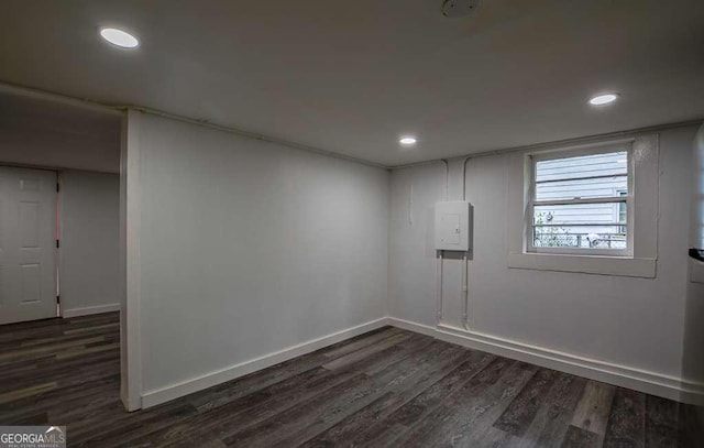 1772 Martin Pl SE, Smyrna, GA 30080 - below grade area featuring dark wood finished floors, baseboards, and recessed lighting