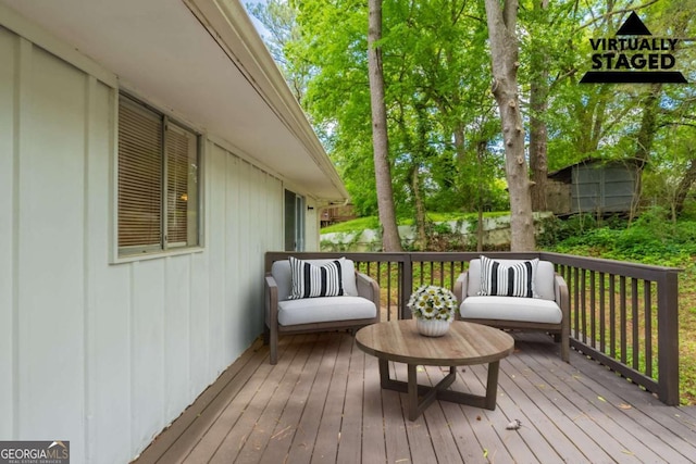 2499 Shiloh Dr, Decatur, GA 30034 - view of wooden deck