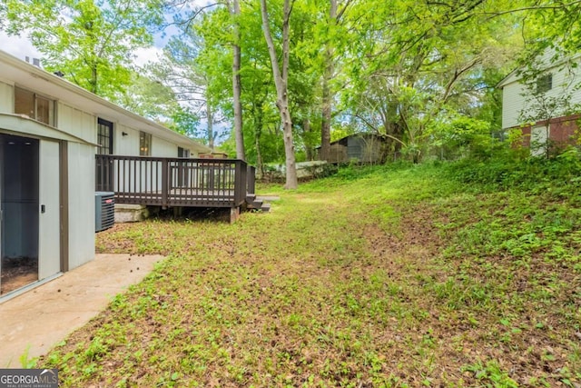 2499 Shiloh Dr, Decatur, GA 30034 - view of yard with a deck and central AC
