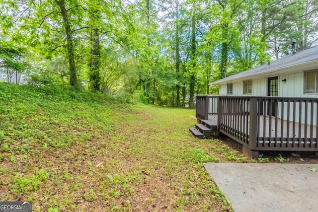 2499 Shiloh Dr, Decatur, GA 30034 - view of yard with a wooden deck