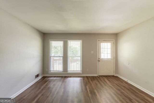 2499 Shiloh Dr, Decatur, GA 30034 - entryway featuring baseboards and dark wood finished floors