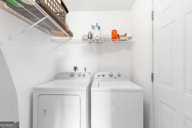 1194 Grandview Cir, Powder Springs, GA 30127 - washroom with washing machine and clothes dryer