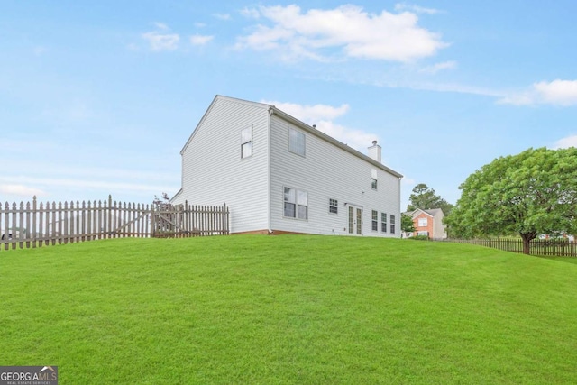 1194 Grandview Cir, Powder Springs, GA 30127 - rear view of property with a chimney