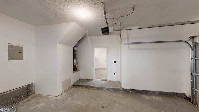 4162 Ward Lake Trl, Ellenwood, GA 30294 - garage with electric panel, a garage door opener, and water heater
