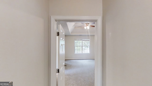 4162 Ward Lake Trl, Ellenwood, GA 30294 - corridor featuring carpet, a raised ceiling, and baseboards