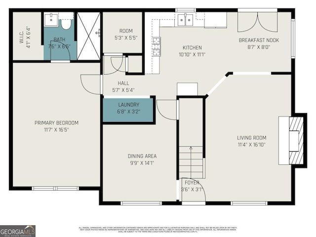 430 Pilgrim Ln, Powder Springs, GA 30127 - property floor plan