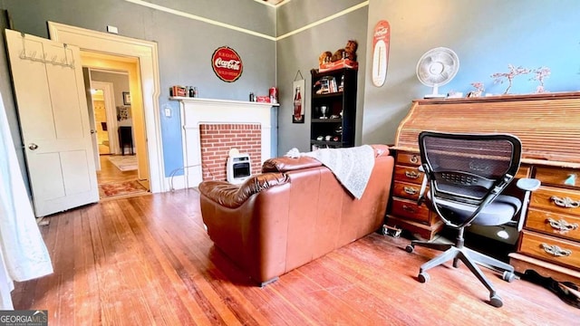 6 River St SW, Cave Spring, GA 30124 - home office featuring wood finished floors and heating unit