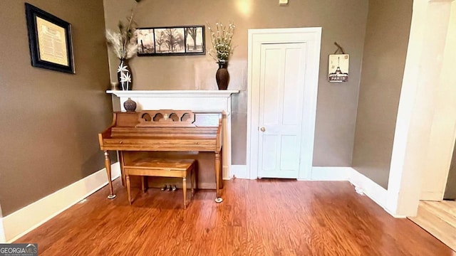 6 River St SW, Cave Spring, GA 30124 - living area featuring wood finished floors and baseboards