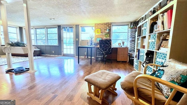 6 River St SW, Cave Spring, GA 30124 - office space with a textured ceiling and wood finished floors