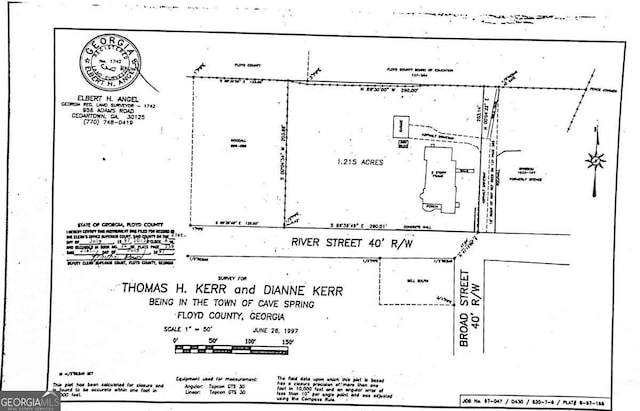 6 River St SW, Cave Spring, GA 30124 - survey map / technical document
