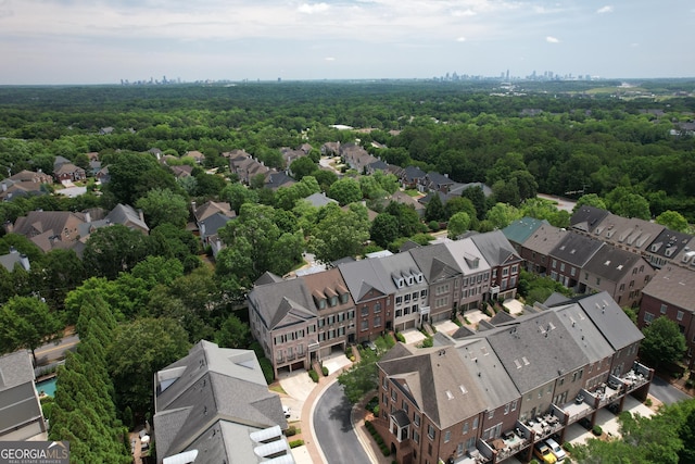2295 Falmouth Ct SE Unit 23, Smyrna, GA 30080 - aerial perspective of suburban area featuring a heavily wooded area