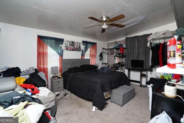 377 Black Oak Ct, Lawrenceville, GA 30046 - carpeted bedroom featuring a ceiling fan