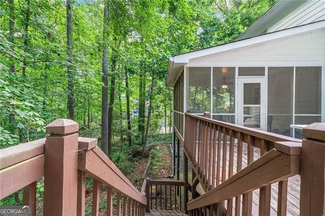 1763 Benningfield Dr SW, Marietta, GA 30064 - wooden terrace with a sunroom