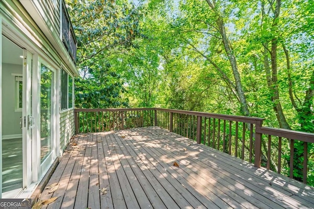 view of wooden deck
