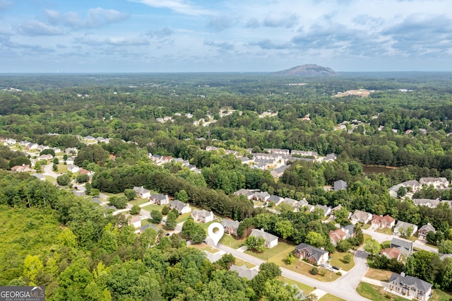 bird's eye view of a heavily wooded area