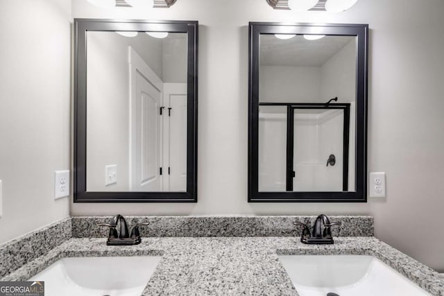 0 Grogan Rd, Buchanan, GA 30113 - bathroom featuring double vanity and a shower