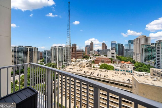 860 Peachtree St NE Unit 1513, Atlanta, GA 30308 - balcony featuring a skyline view